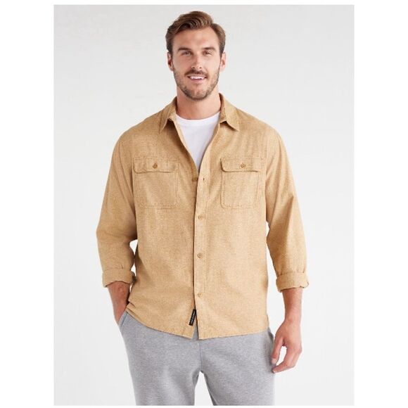 Men's Comfy Vintage Inspired Flannel Cotton Shirt with Long Sleeves, Size 3XL - Picture 7 of 8